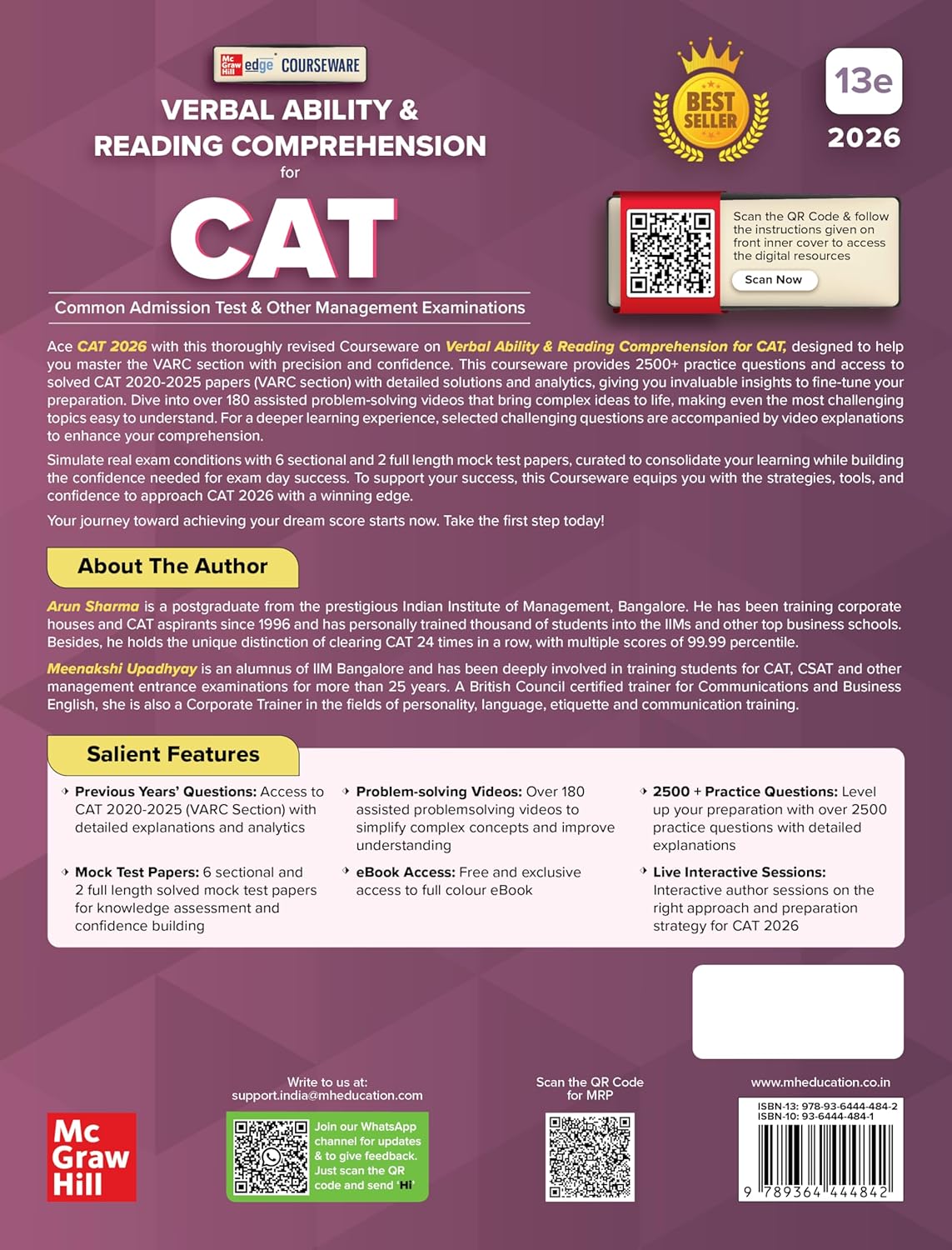 McGraw Hill's Courseware on Verbal Ability & Reading Comprehension for CAT - Book by Arun Sharma &  Meenakshi Upadhyay