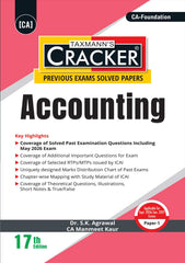 Taxmann Cracker Combo Papers 1 to 4 (Accounts, Law, Maths, LR & Stats, and Economics) Set of 4 Books for CA Foundation
