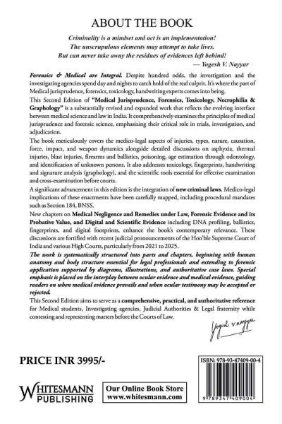 Whitesmann's Medical Jurisprudence Forensics, Toxicology, Necrophilia and Graphology (As Per New Criminal Laws Perspectives) - Book By Yogesh V Nayyar and Rahul R Puranik
