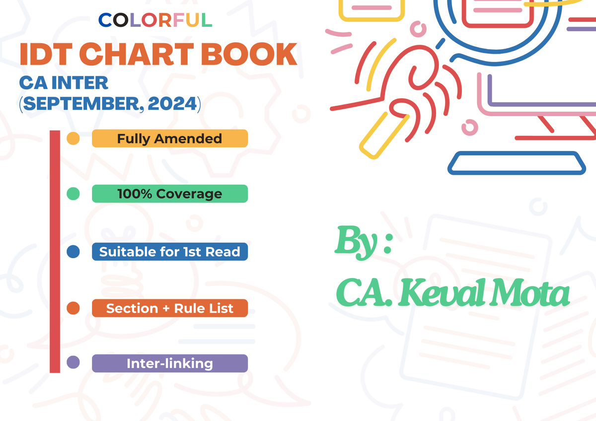 CA Inter (2023 Scheme) Indirect Tax Laws Chart Book by CA Keval Mota