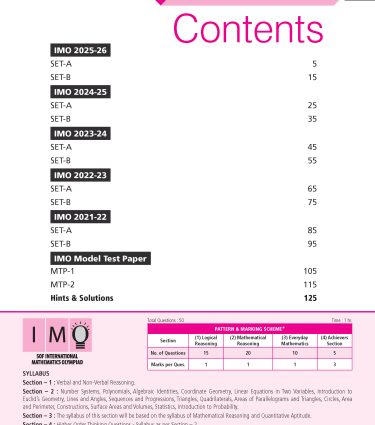 IMO Class-9 Olympiad Previous Years Papers (PYP) Mathematics with Sample OMR Sheet - Book By MTG Learning