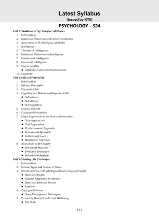 NTA CUET (UG) Mock Test Papers - Psychology By Oswaal Books