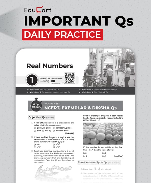 Educart One-shot CBSE Class 10 Question Bank Mathematics (Standard) Book