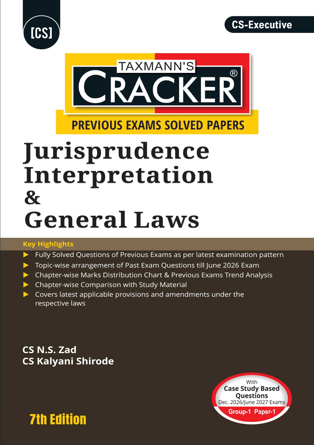 Cracker Combo Papers 1 to 4 (JIGL, CL, SUBIL & CAFM) Set of 4 Books for CS Executive (2022 Syllabus) by Taxmann