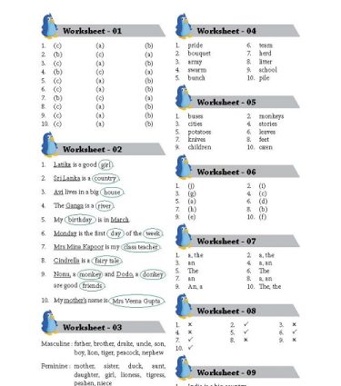 Class 2 - MTG 51 English Grammar Worksheets By MTG Learning