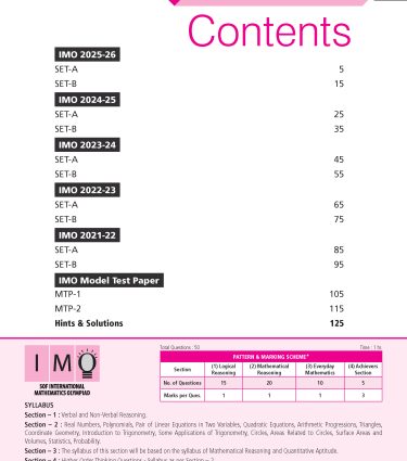 IMO Class-10 Olympiad Previous Years Papers (PYP) Mathematics with Sample OMR Sheet - Book By MTG Learning
