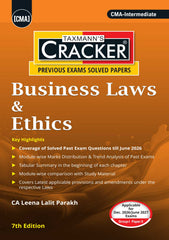 Taxmann Cracker Combo Papers 5 to 8 (Law/BLE, FA, DITX/DT & IDT, and CA) Set of 4 Books for CMA Intermediate