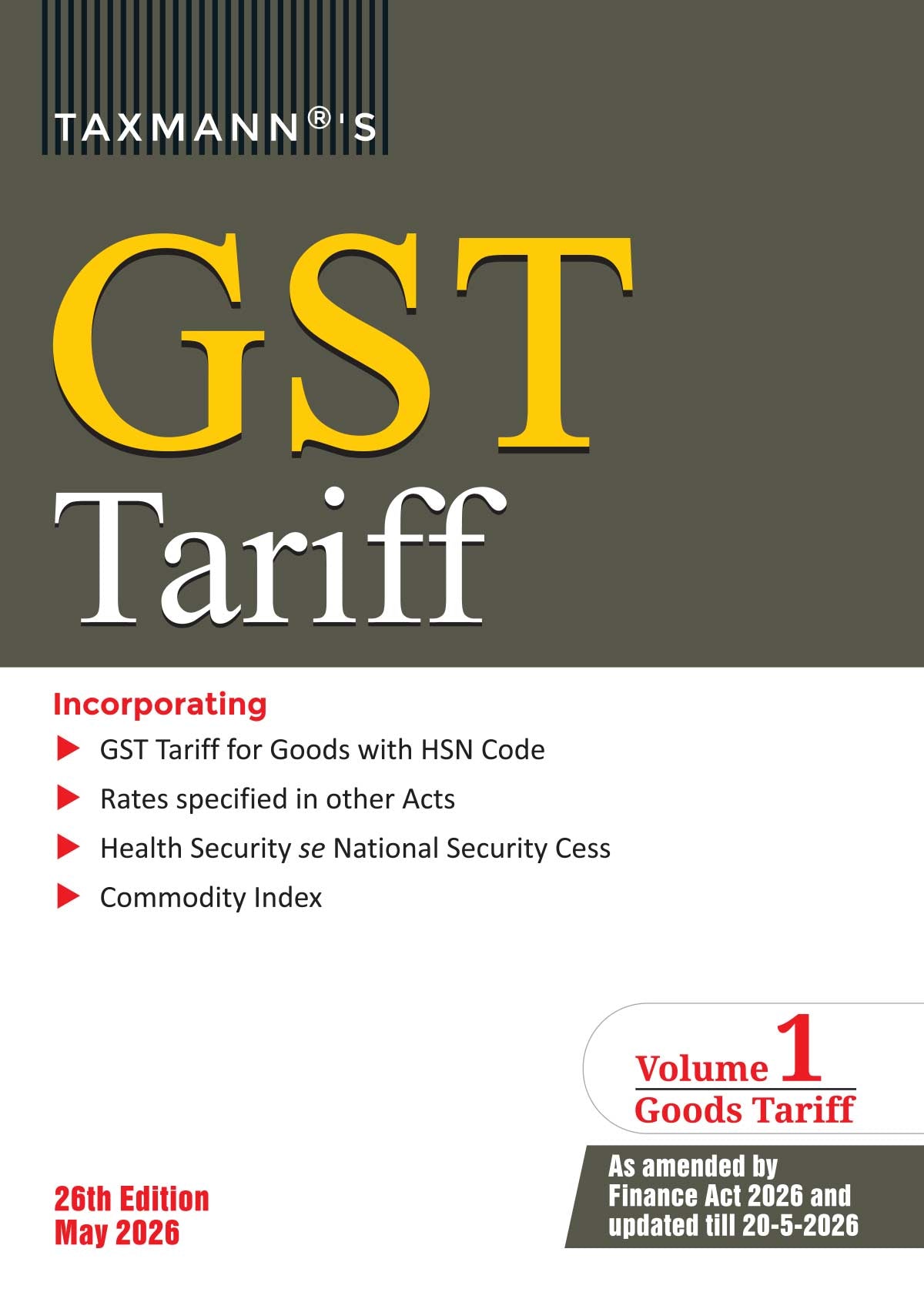 GST Tariff (Set of 2 Volumes) - Books By Taxmann