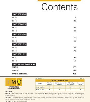 IMO Class-2 Olympiad Previous Years Papers (PYP - Set A and B) Mathematics book by MTG Learning