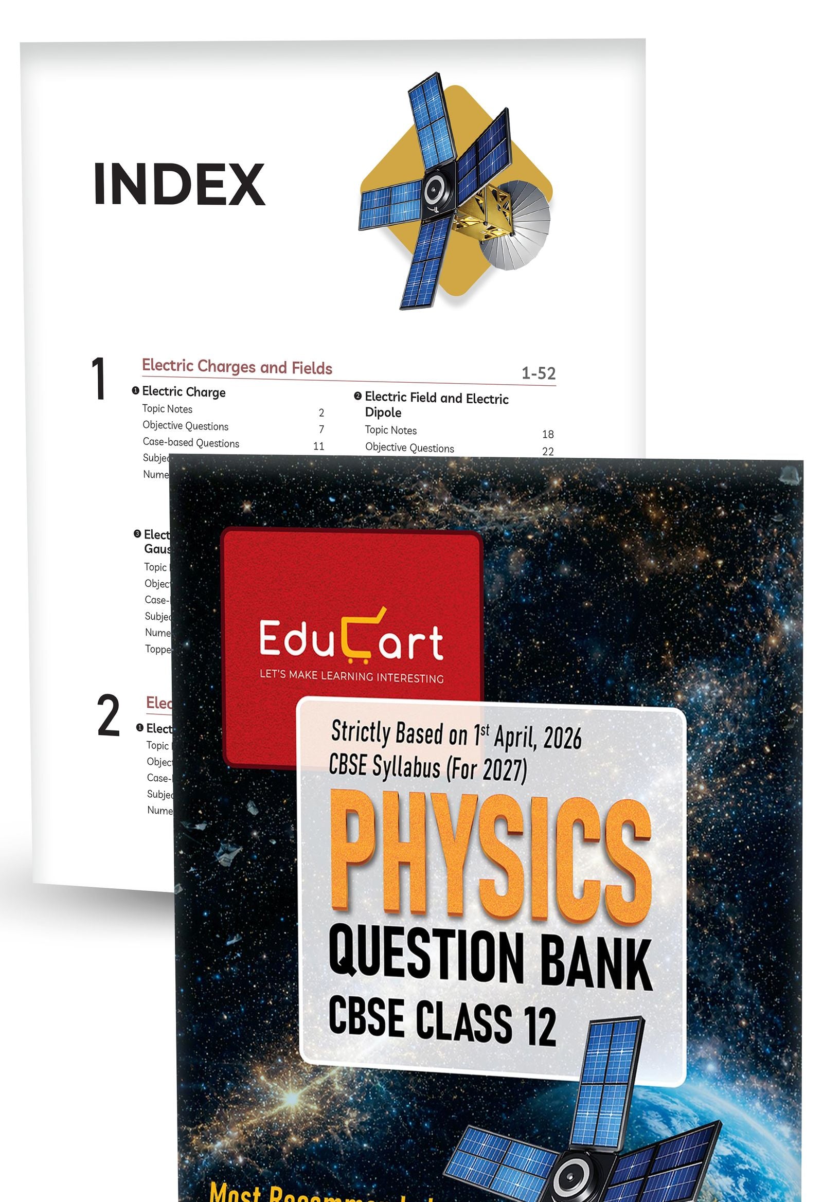 Educart's CBSE Class 12 Question Bank Combo (Physics, Chemistry and Mathematics - Chapterwise PYQs, Competency-Based & Case-Based Qs) Books