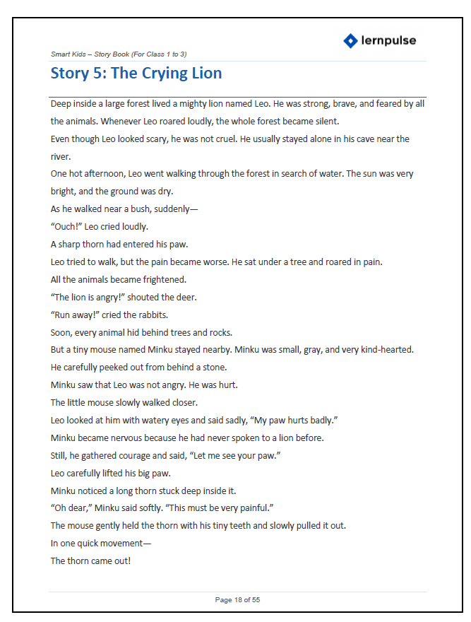Smart Kids Story Book (For Class 1 to 3): Fun Moral Stories with Visualization for Kids Ages 6–9 Filled with Learning and Imagination - Book By lernpulse