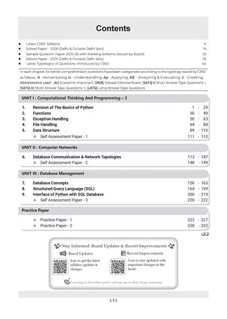CBSE Question Bank for Class 12 - Computer Science Book - Chapterwise and Topicwise Solved Papers For 2027 Exam By Oswaal Books