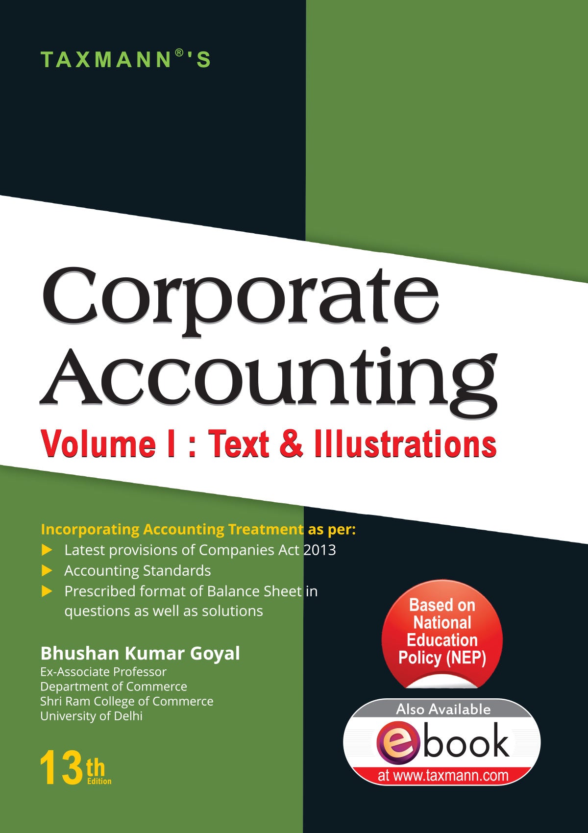 Corporate Accounting (Set of 2 Volumes) - Books by Taxmann