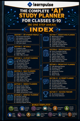 The Complete 'AI' Study Planner (For Classes 5 –10) - Be One Step Ahead: Build Better Study Habits with the Power of AI - Book By lernpulse