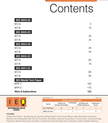 IEO Class-1 Olympiad Previous Years Papers (PYP - Set A and B) English - Book by MTG Learning