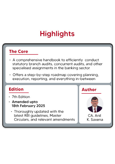 Bank Audit – A Practical Guide for Bank Auditors Book By Taxmann