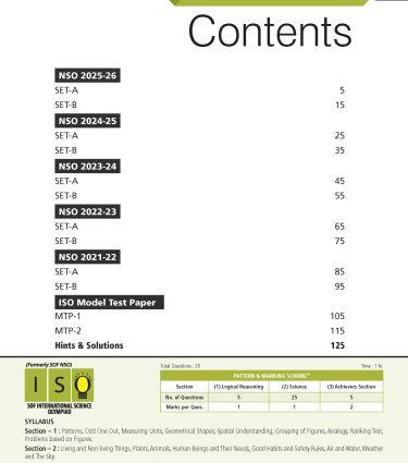 NSO Class-1 Olympiad Previous Years Papers (PYP - Set A and B) Science Book by MTG Learning