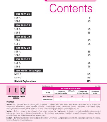 IEO Class-10 Olympiad Previous Years Papers (PYP - Set A and B) English with Sample OMR Sheet By MTG Learning
