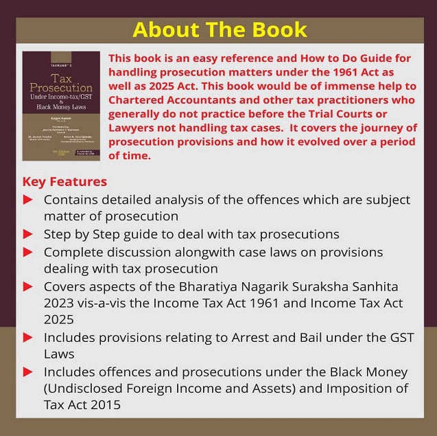 Taxmann's Tax Prosecution under Income-tax/GST & Black Money Laws By Gagan Kumar