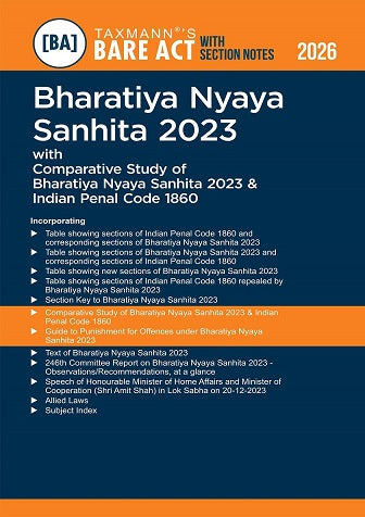 Bharatiya Criminal Laws – Bare Acts with Section Notes COMBO (BNS, BNSS, BSA) – Editorially Enriched, Practice-ready Reference - Far Beyond Conventional Bare Acts (Set of 3 Books) By Taxmann