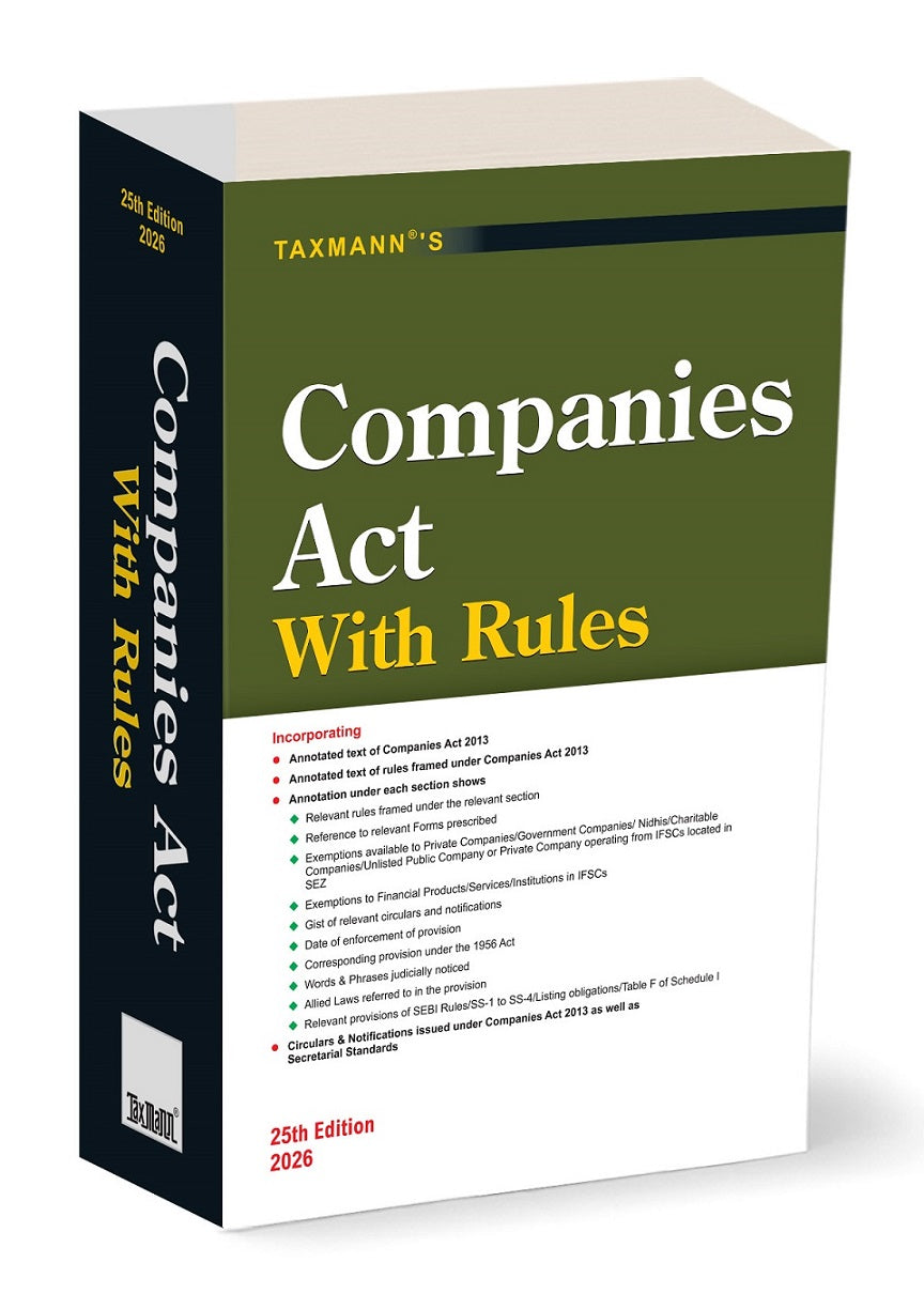 Companies Act with Rules By Taxmann