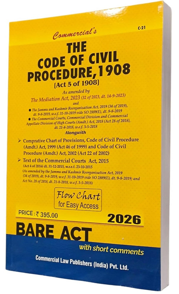 Commercial's Code of Civil Procedure, 1908 (PB) Bare Act book