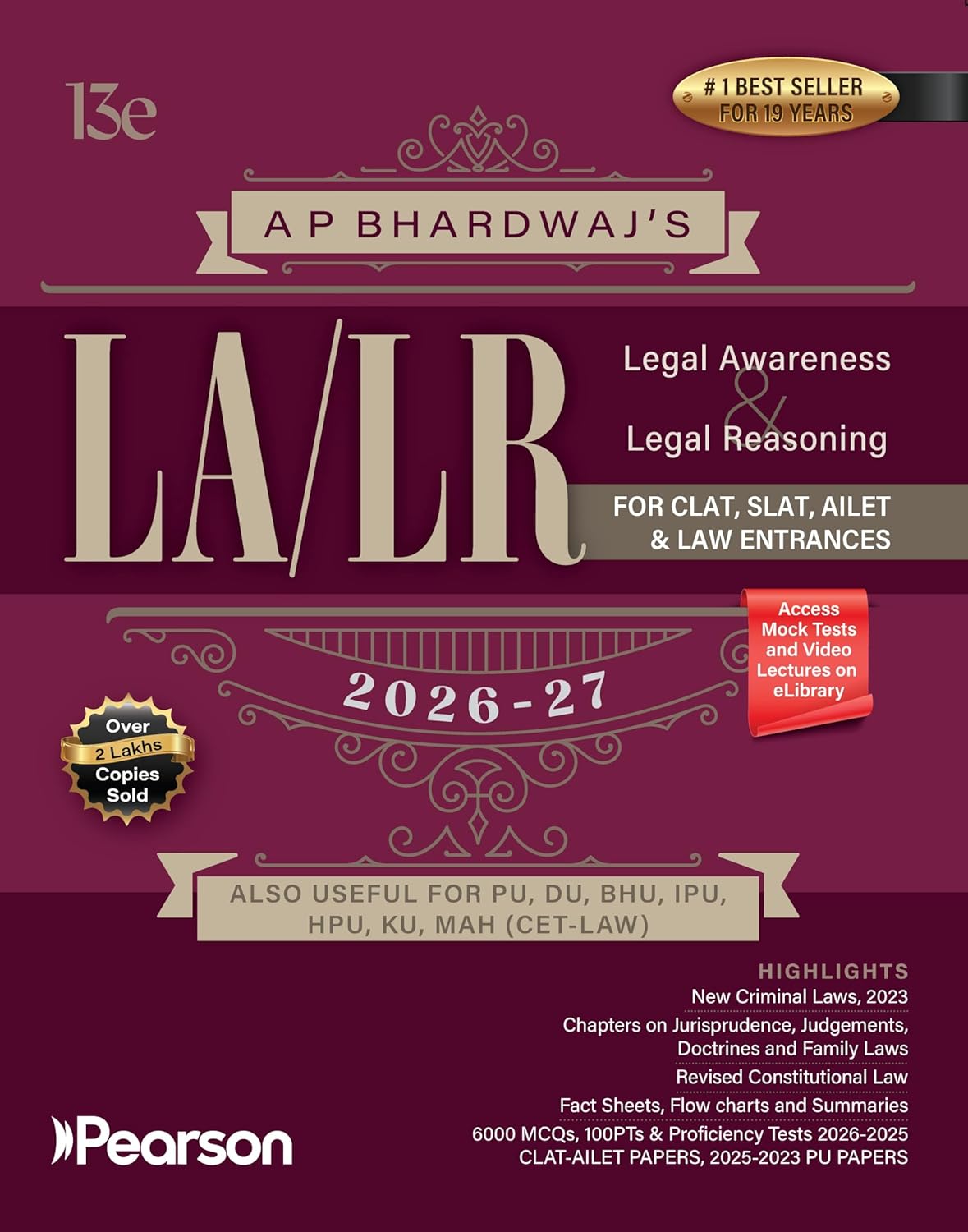Complete CLAT Manual, Solved Papers CLAT & AILET, Legal Awareness & Reasoning and Legal Aptitude Workbook for CLAT - Books By Pearson