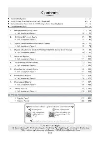 CBSE Question Bank for Class 12 - Physical Education Book - Chapterwise and Topicwise Solved Papers For 2027 Exam By Oswaal Books