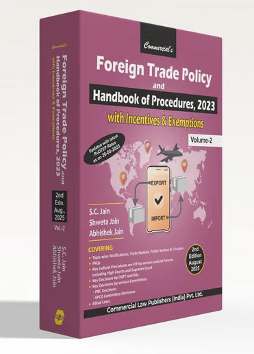Commercial's Foreign Trade Policy and Handbook of Procedures 2023 (Set of 2 Volumes) - Books By S C Jain, Shweta Jain & Abhishek Jain