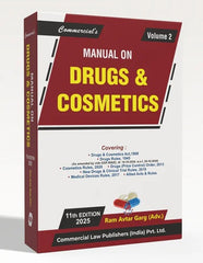 Commercial's Manual on Drugs and Cosmetics (Set of 2 Volumes) - Books By Ram Avtar Garg