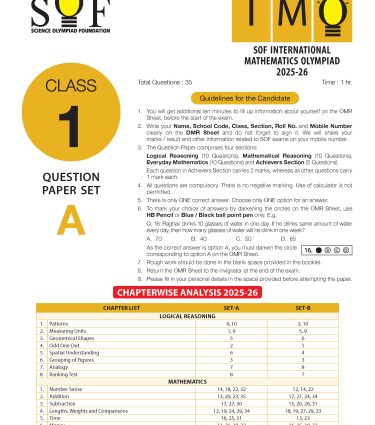 IMO Class-1 Olympiad Previous Years Papers (PYP -  Set A and B) Mathematics Book by MTG Learning