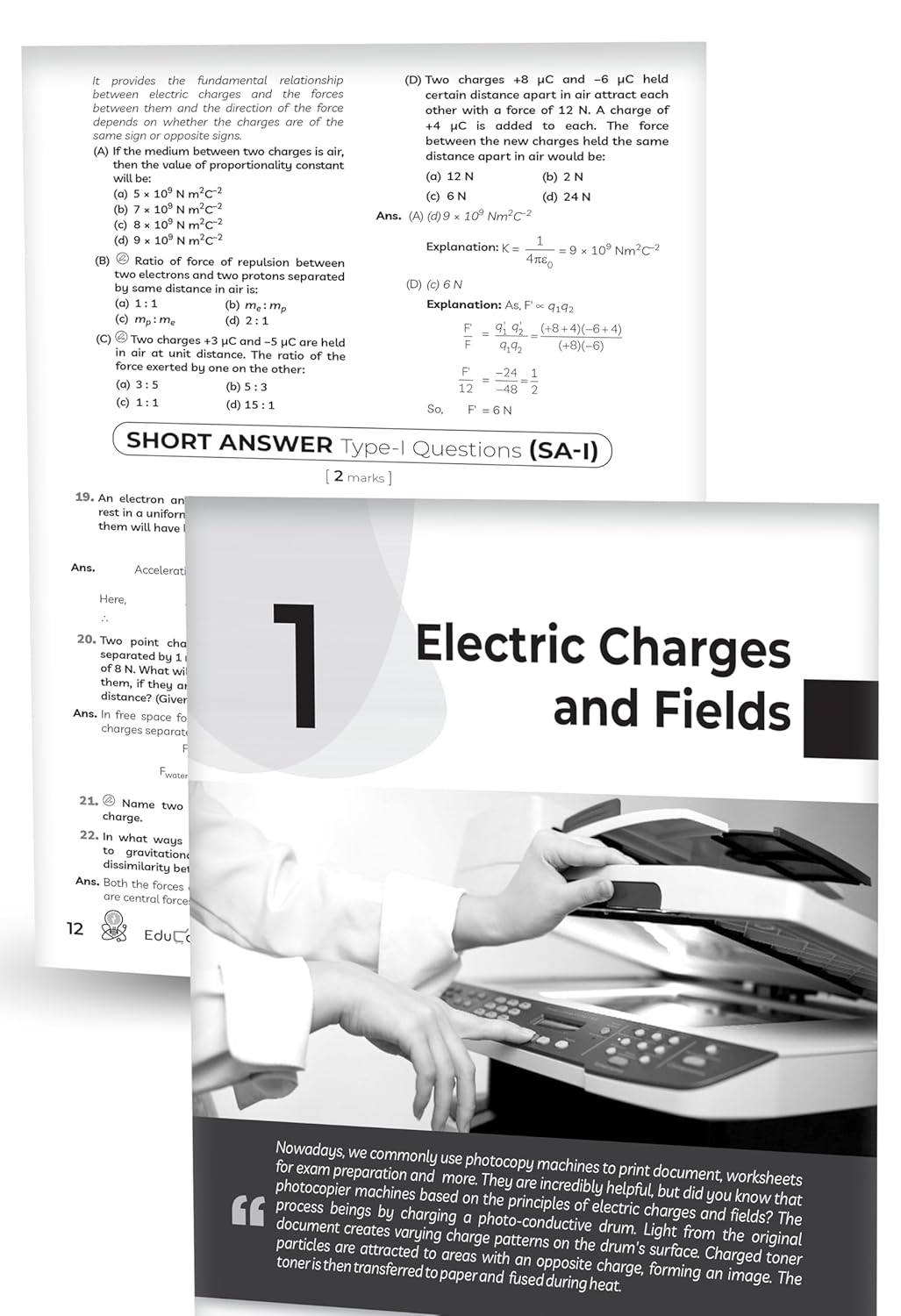 Educart's CBSE Class 12 Physics Question Bank (Chapter-wise PYQs, MCQs, Case-Based Qs, Numericals & Notes) Book