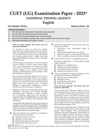 NTA CUET (UG) Mock Test Papers - English By Oswaal Books