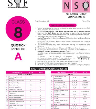 ISO Class-8 Olympiad Previous Years Papers (PYP) Science with Sample OMR Sheet - Book By MTG Learning