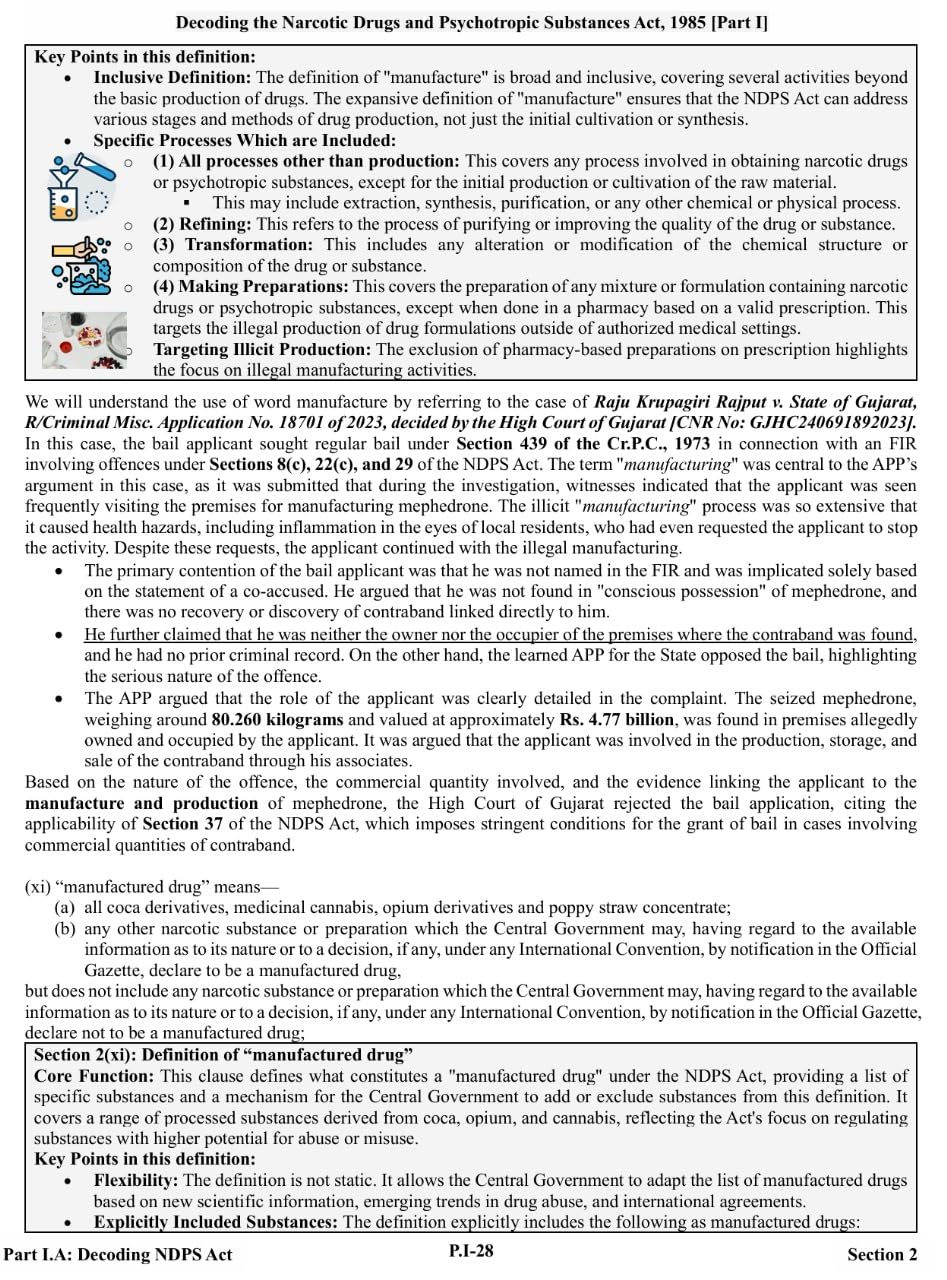 Lawmann's Decoding The Narcotic Drugs and Psychotropic Substances Act, 1985 (A Practical Guide for Investigators, Prosecutors and Legal Professionals) - Book By Kamal Publishers