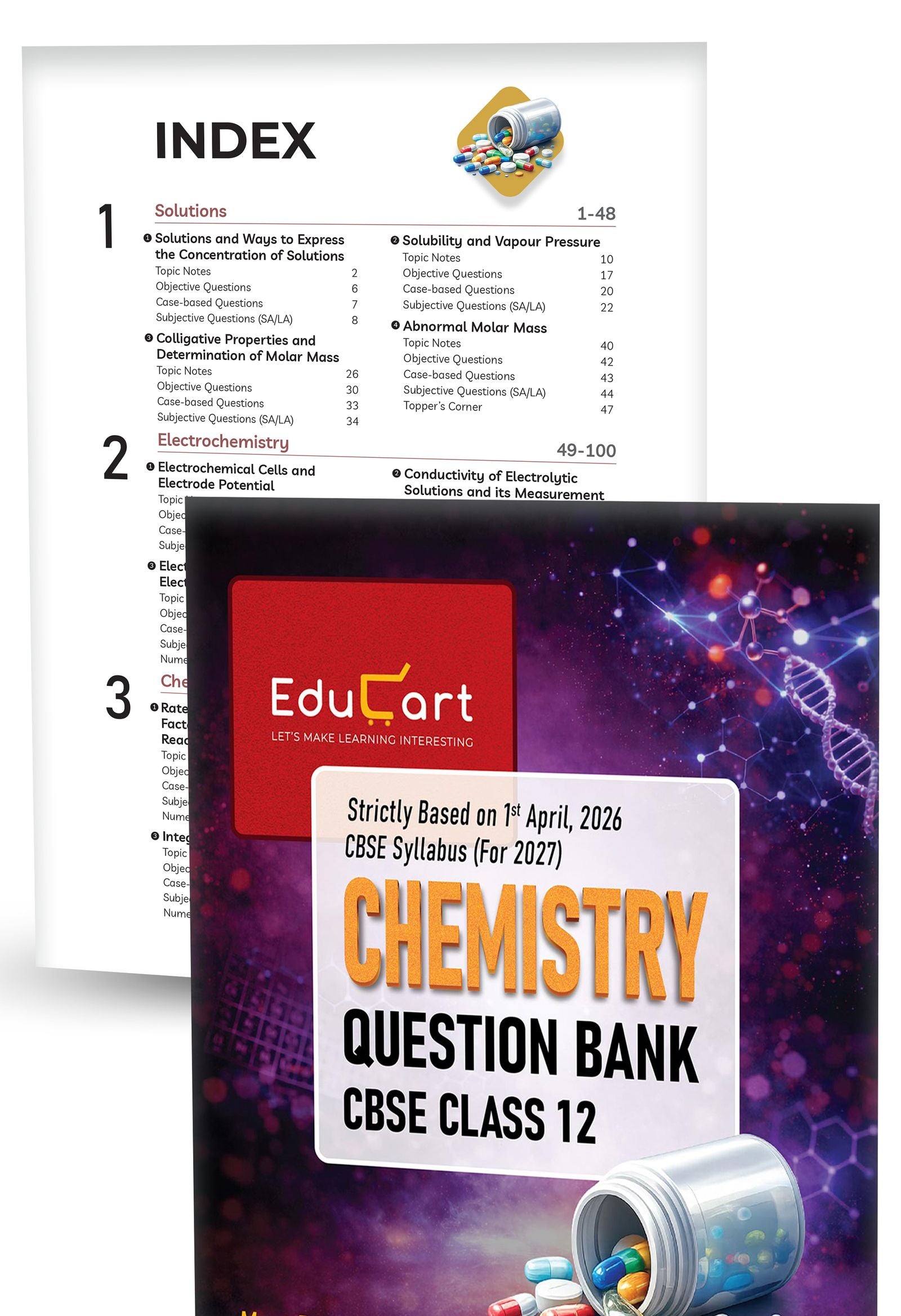 Educart's CBSE Class 12 Question Bank Combo (Physics, Chemistry and Mathematics - Chapterwise PYQs, Competency-Based & Case-Based Qs) Books