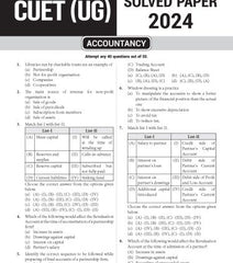 NTA CUET (UG) Chapter wise Question Bank Accountancy By MTG Learning