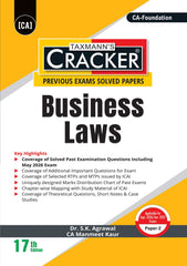 Taxmann Cracker Combo Papers 1 to 4 (Accounts, Law, Maths, LR & Stats, and Economics) Set of 4 Books for CA Foundation