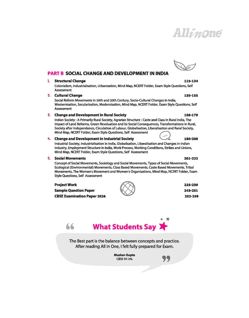 All in One Sociology Class 12 for CBSE Exam - Book By Arihant Publication