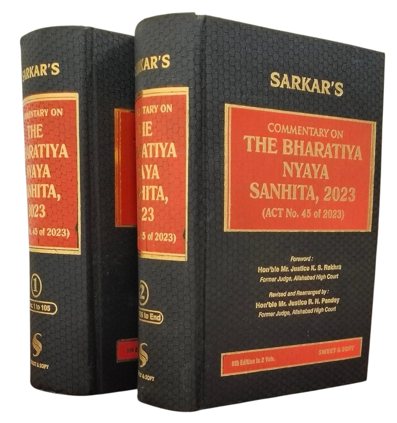 Sweet & Soft and Sarkar’s Commentary on The Bharatiya Nyaya Sanhita 2023 Books (Set of 2 Volumes) by Justice R.N. Pandey