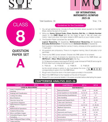 IMO Class-8 Olympiad Previous Years Papers (PYP) Mathematics with Sample OMR Sheet - Book By MTG Learning