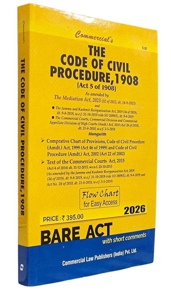 Commercial's Code of Civil Procedure, 1908 (PB) Bare Act book
