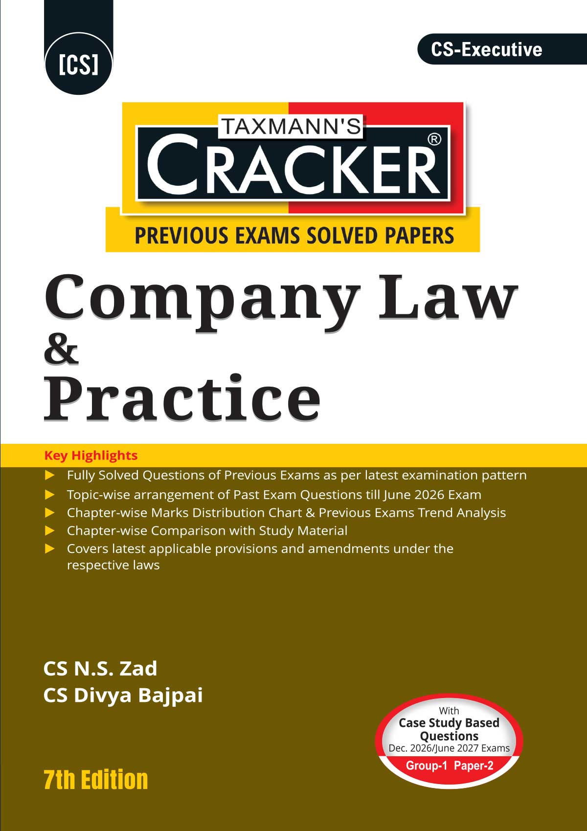 Cracker Combo Papers 1 to 4 (JIGL, CL, SUBIL & CAFM) Set of 4 Books for CS Executive (2022 Syllabus) by Taxmann