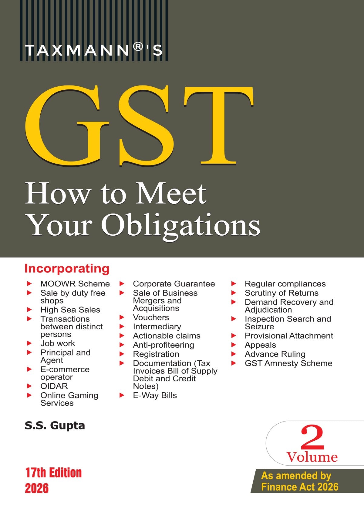 GST How to Meet Your Obligations (Set of 2 Volumes) - Books by Taxmann