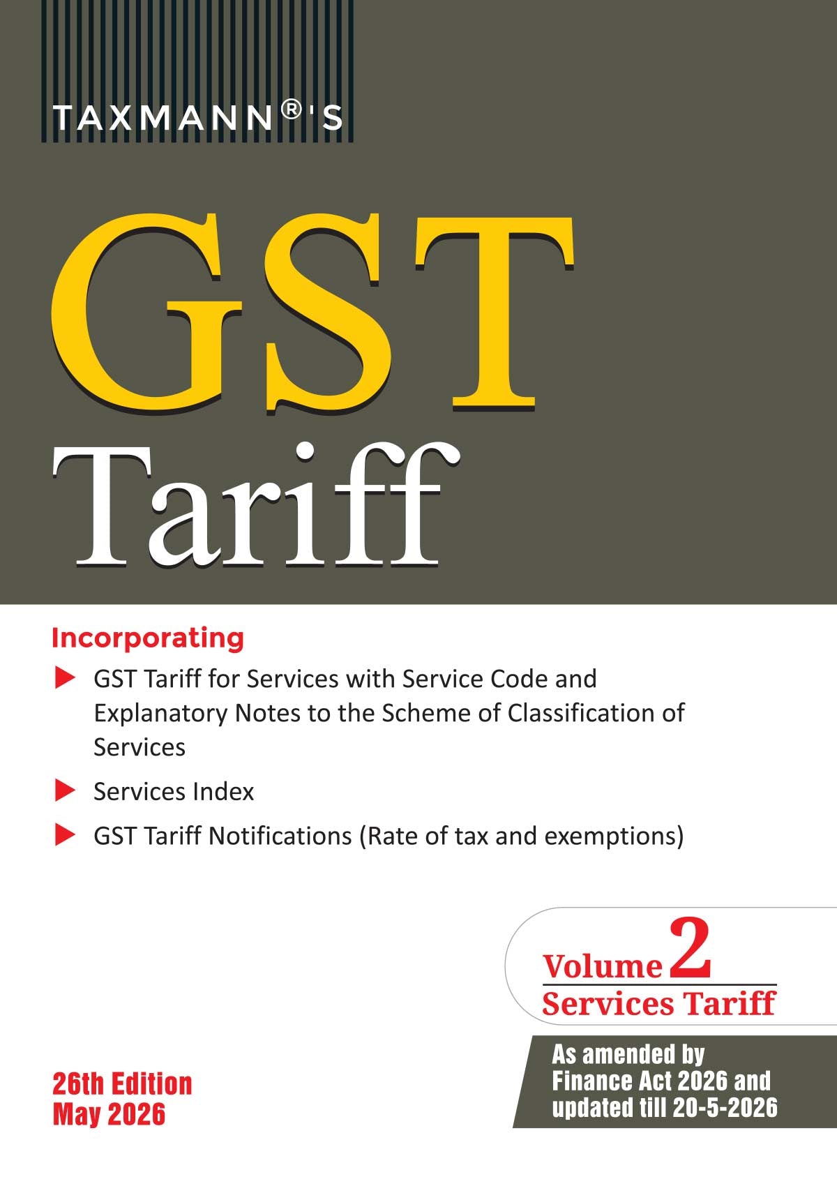 GST Tariff (Set of 2 Volumes) - Books By Taxmann