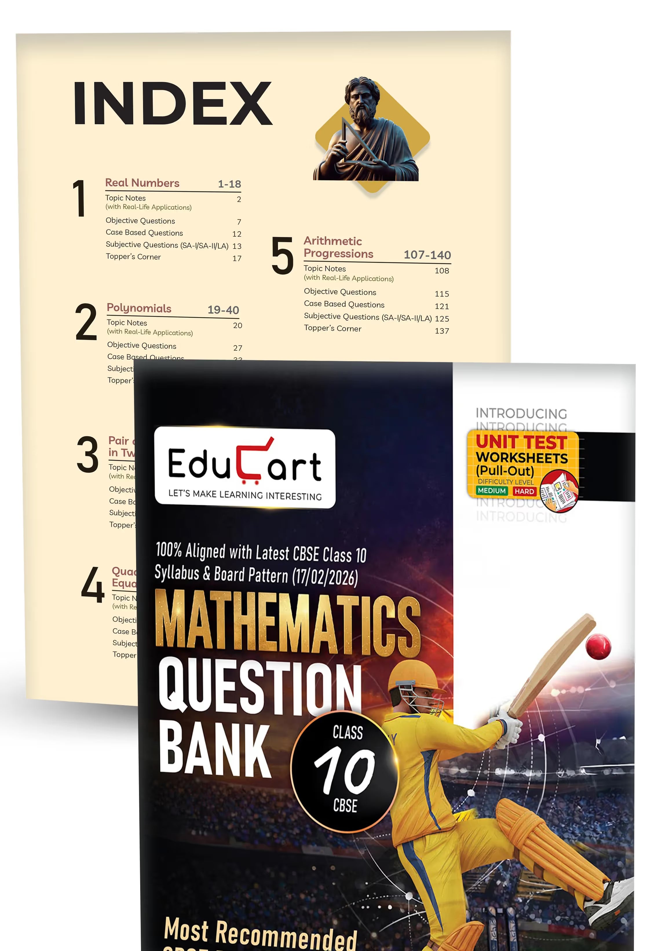 Educart CBSE Question Bank Class 10 Bundle Books - Science, Mathematics, Social Science and English