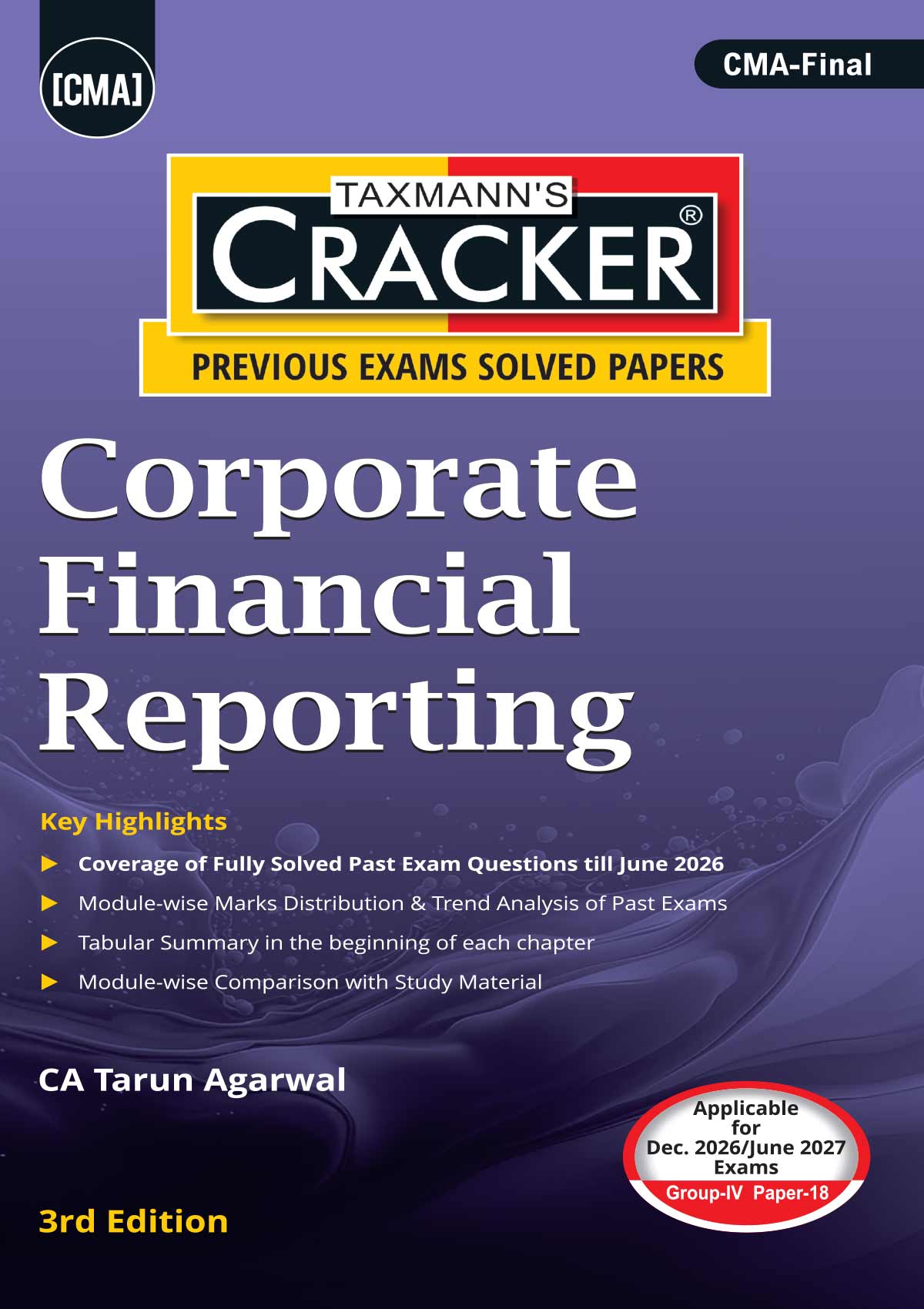 CMA Final Cracker Combo Group IV – Papers 17 to 20A (CMAD, CFR, ITLP, and SPMBV) - Set of 4 Books By Taxmann