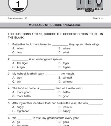 Class 3 Olympiad Prep-Guide (OPG) English (IEO) – Detailed Theory, Self Test For SOF  By MTG Learning