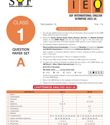 IEO Class-1 Olympiad Previous Years Papers (PYP - Set A and B) English - Book by MTG Learning