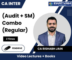 CA Inter (Audit + SM) Combo (Regular) Video Lectures by CA Rishabh Jain (Pendrive, 2 Times)